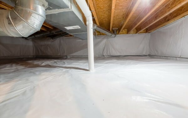 Crawlspace that has been encapsulated
